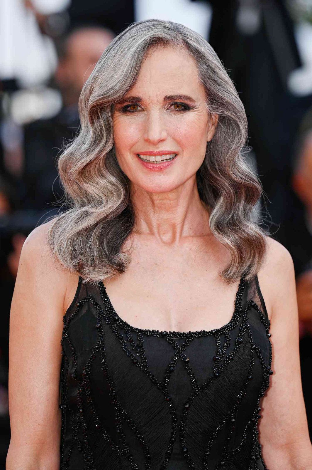 Shoulder Length Gray With Soft Waves — Long Gray Hair