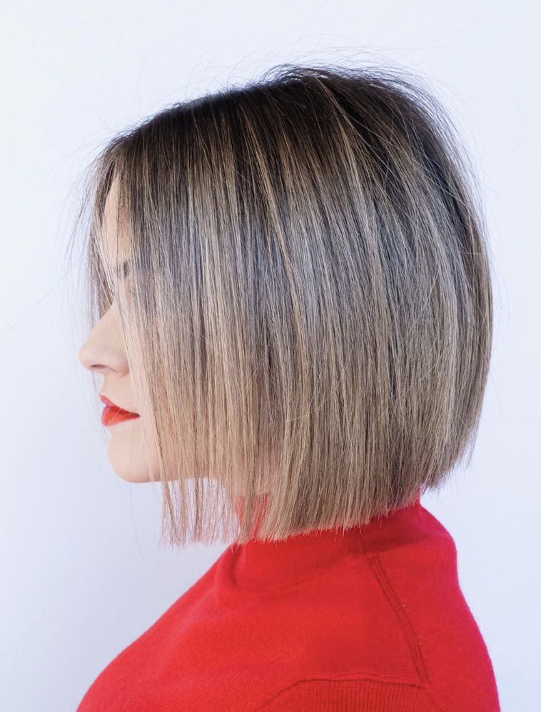 Sleek Angled Bob — Hairstyles for Thinning Crown