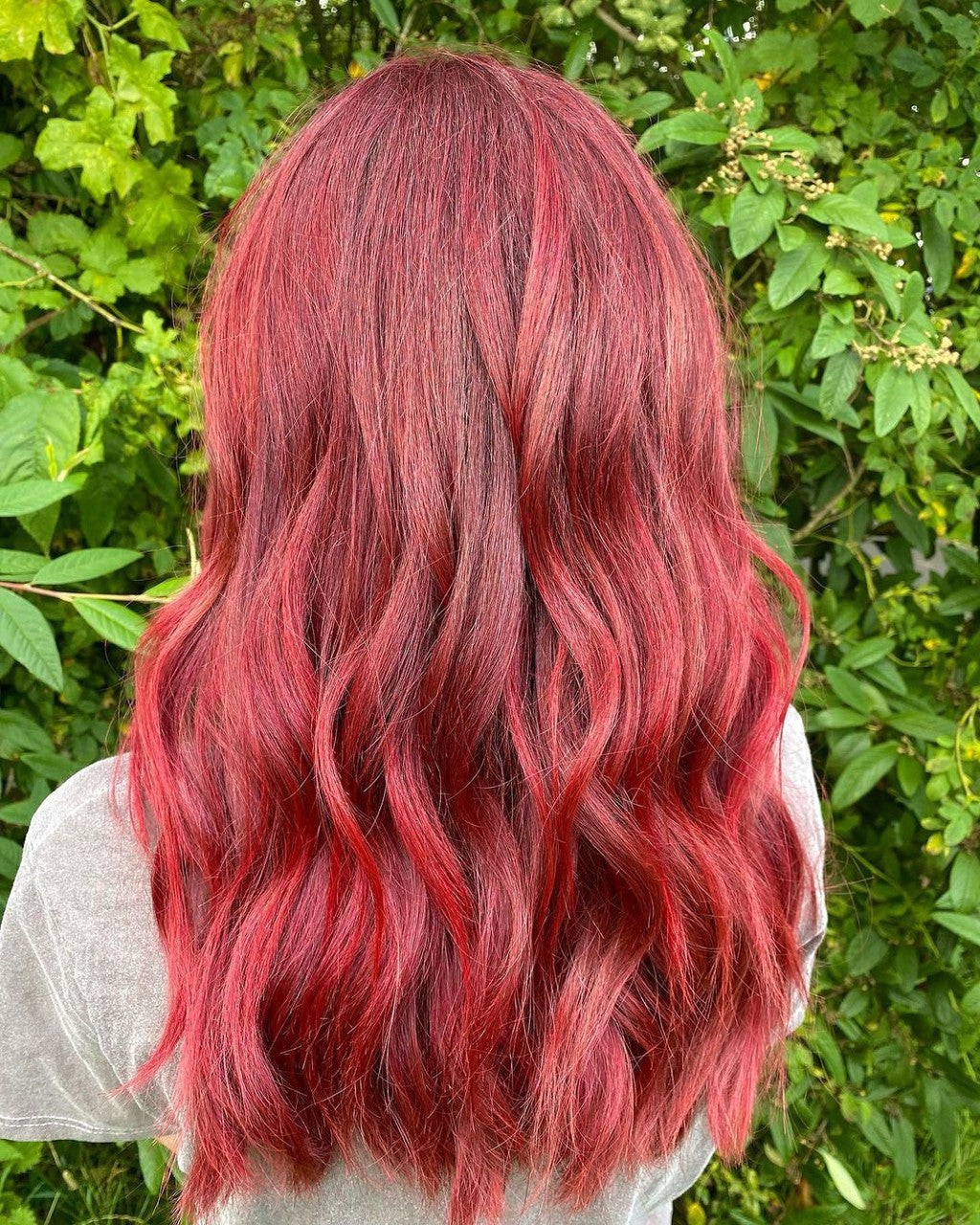 Vibrant Ruby Red With Subtle Dimension — Ruby Red Hair