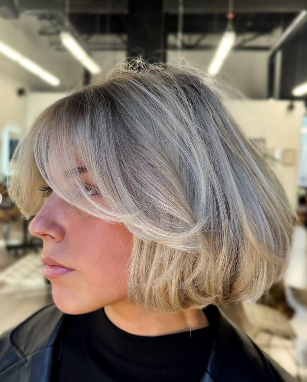 Jawline Visual Idea Jawline Visual Idea — Blonde Hair Over 50