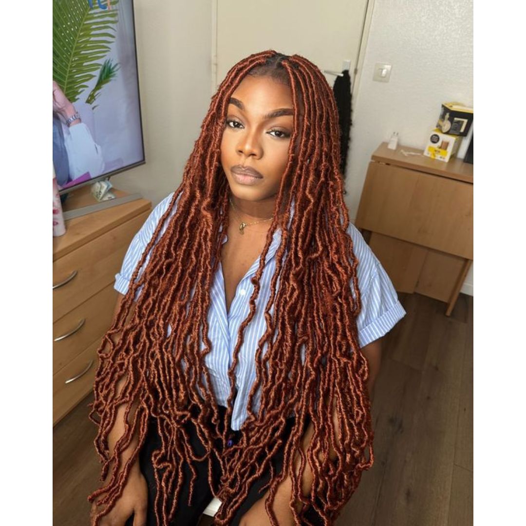 Vibrant Copper Faux Locs