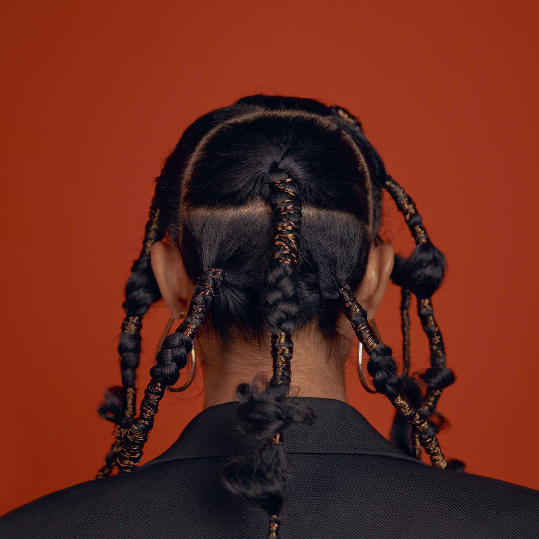 Cornrows to Coily Braids with Gold Thread — Braid Patterns
