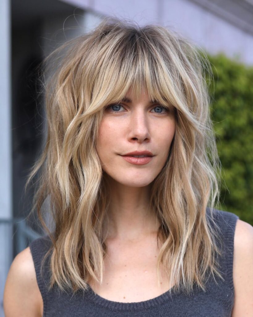Shoulder Length Layered Ash Blonde Shoulder Length Layered Ash Blonde — Medium Length Layered Hair