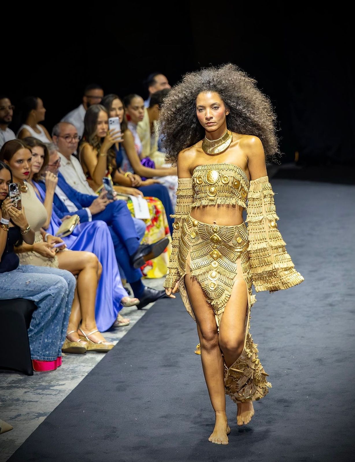 Ornate Gold Two-Piece Set for a Fashion-Forward Statement Ornate Gold Two-Piece Set for a Fashion-Forward Statement — Dominican Republic Outfits