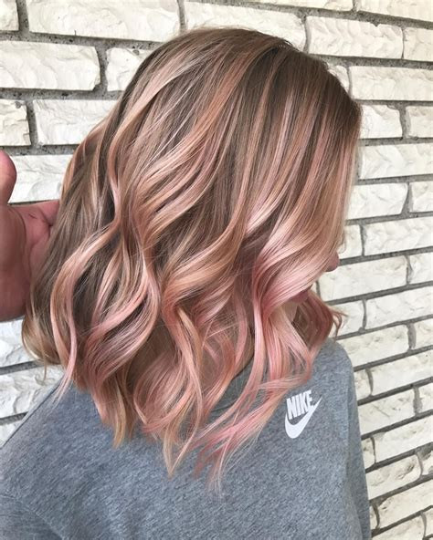 Bob With Rose Gold Balayage Bob With Rose Gold Balayage — Rose Gold Hair
