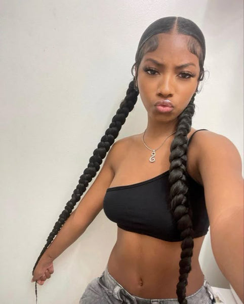 Extremely Long Thick Black Braids Extremely Long Thick Black Braids — Pigtails