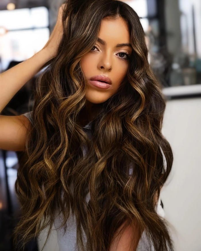 Front View Visual Idea — Balayage Curly Hair