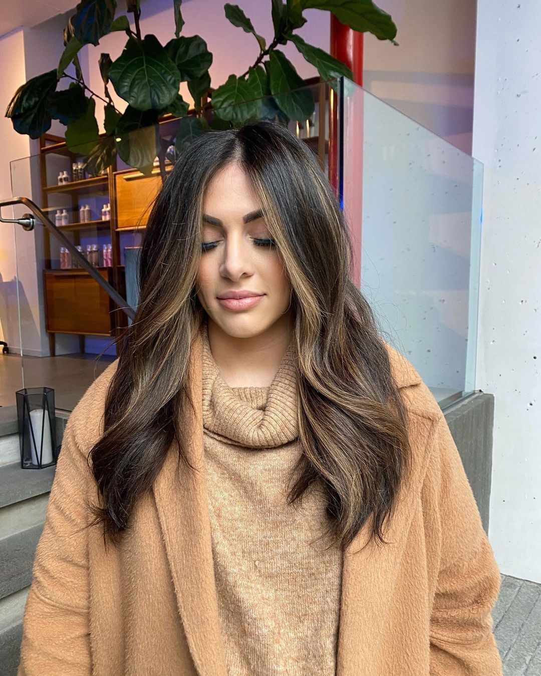 Rich Chocolate Brown Waves With Face Framing — Dark Brown Hair