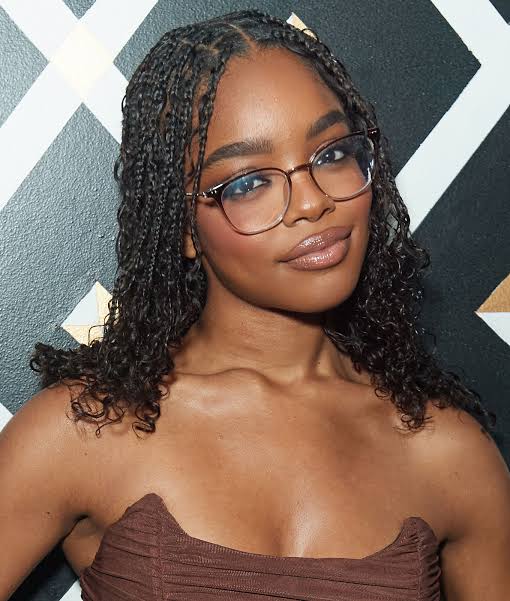 Micro Braids with Curly Ends — Brown Braids