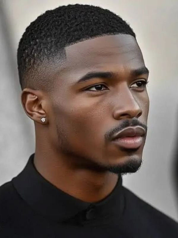 Low Fade With Sharp Line-Up — Black Men Haircuts
