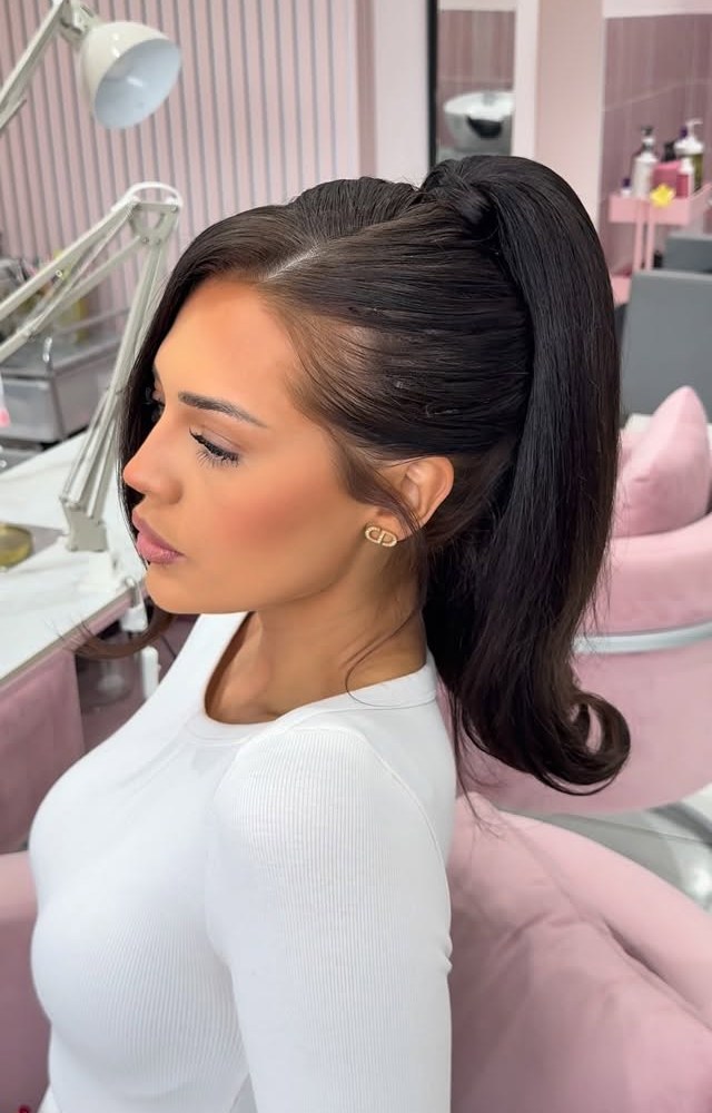 Dark Brown Ponytail With Soft Curls Dark Brown Ponytail With Soft Curls — Barbie Ponytail