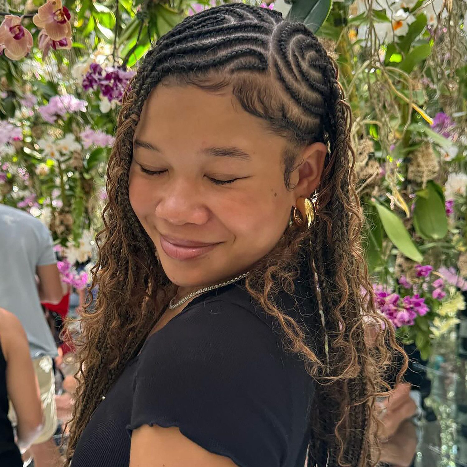 Mid-Back Dark Brown with Honey Blonde Highlights — Braid Colors