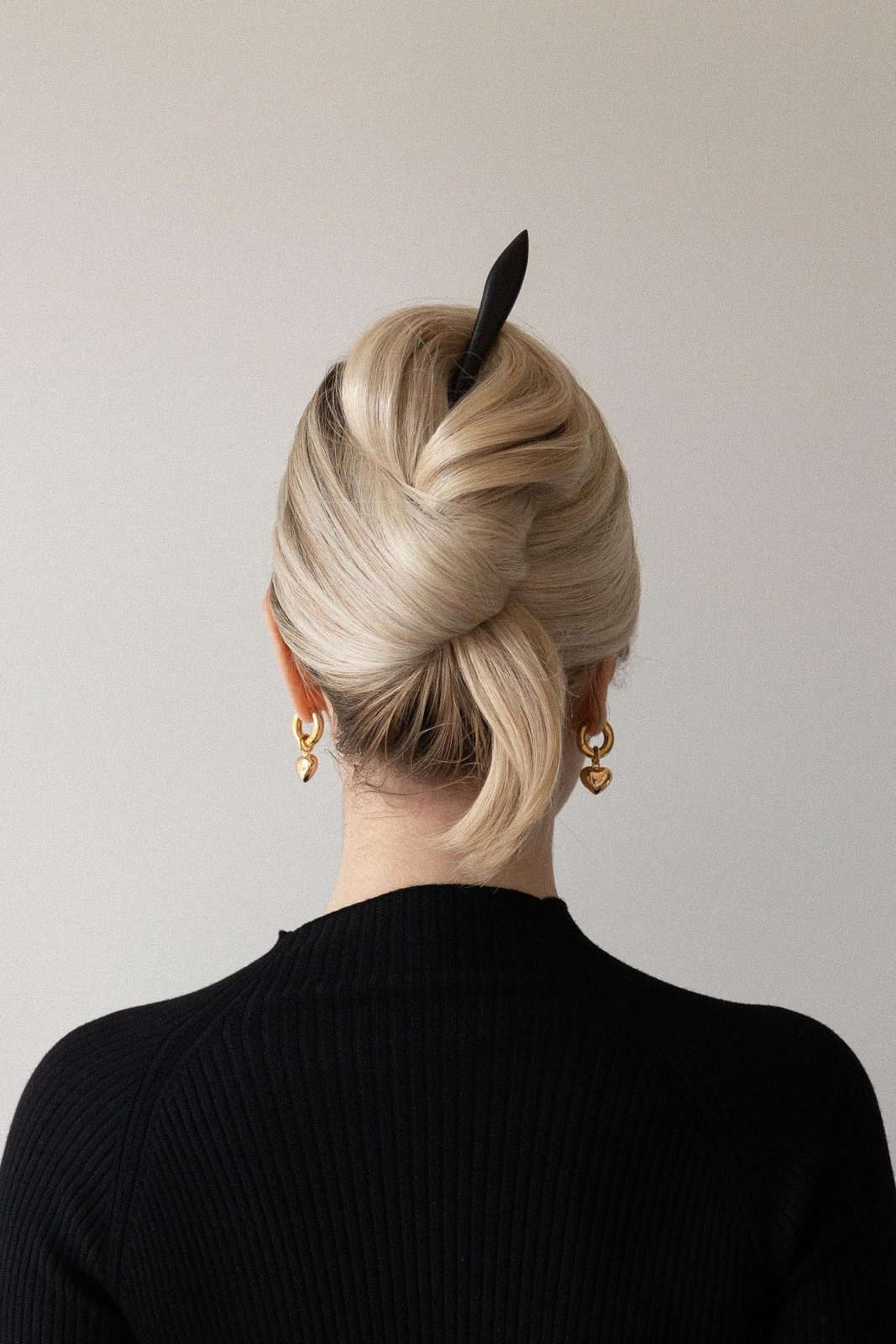 Ash Blonde Twisted Bun With Stick — Hair Stick Hairstyles