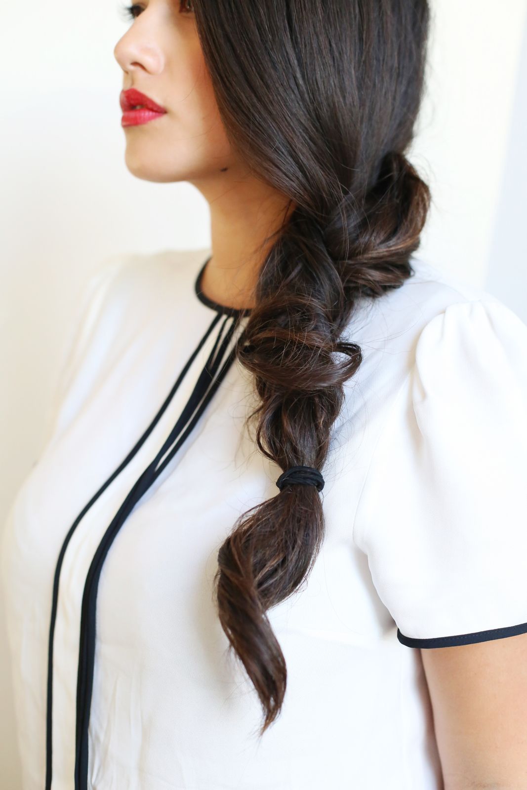 Textured Dark Brown Loose Braid Textured Dark Brown Loose Braid — Second Day Hairstyles