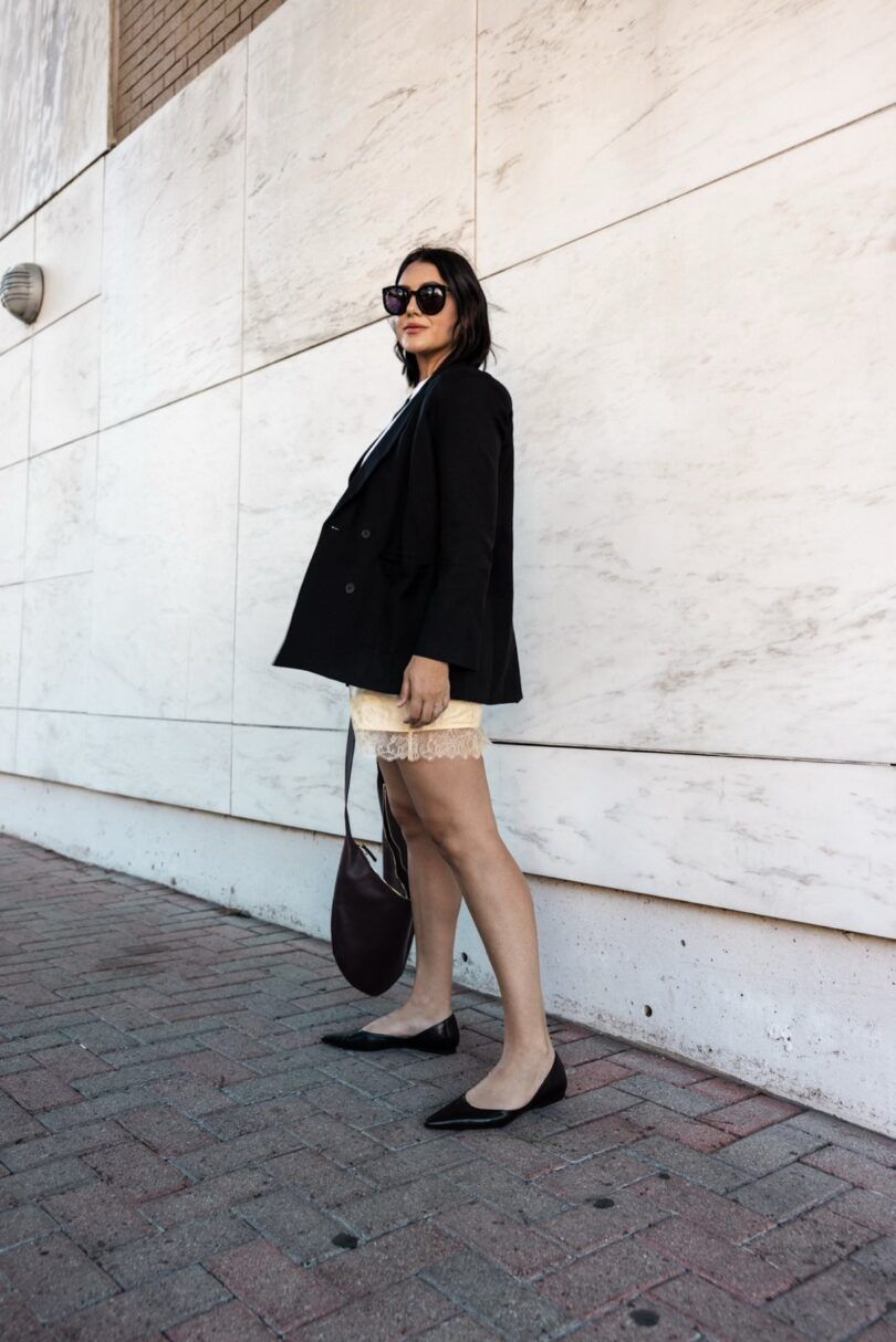 Oversized Blazer and Lace Skirt for Versatile Style Oversized Blazer and Lace Skirt for Versatile Style — J Crew Outfits
