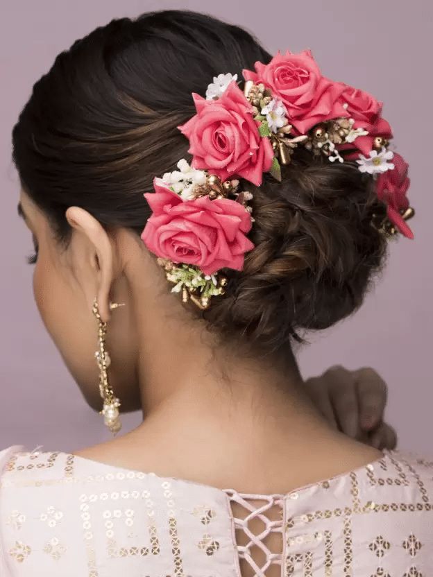Chin Visual Idea — Wedding Hairstyles with Flowers