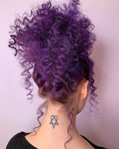 Long Visual Idea — Purple Hair