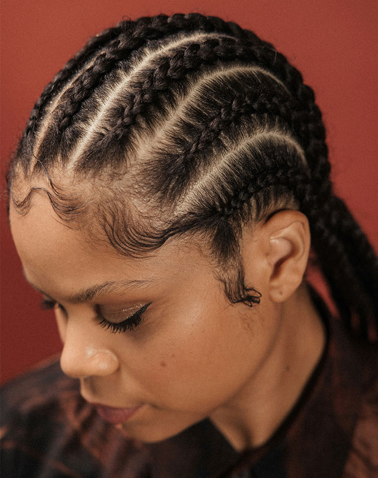 Sharp Cornrows With Perfectly Laid Edges