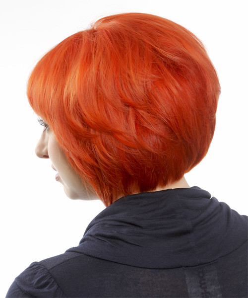Bright Orange Stacked Bob Bright Orange Stacked Bob — Orange Hair