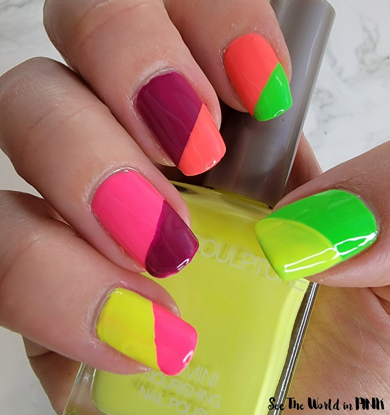 Summer Visual Idea Summer Visual Idea — Color Block Nails