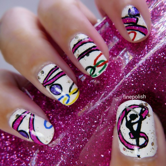 Medium Oval Gymnastics Text Nails Medium Oval Gymnastics Text Nails — Gymnastics Nails