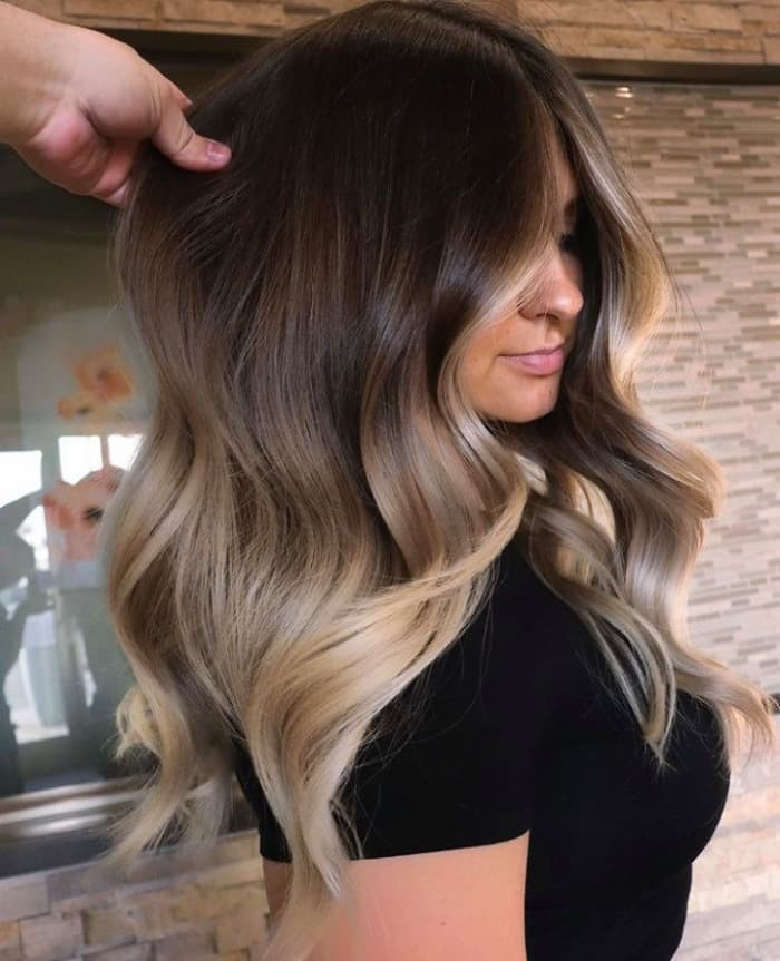 No Bangs Visual Idea — Ombre Hair