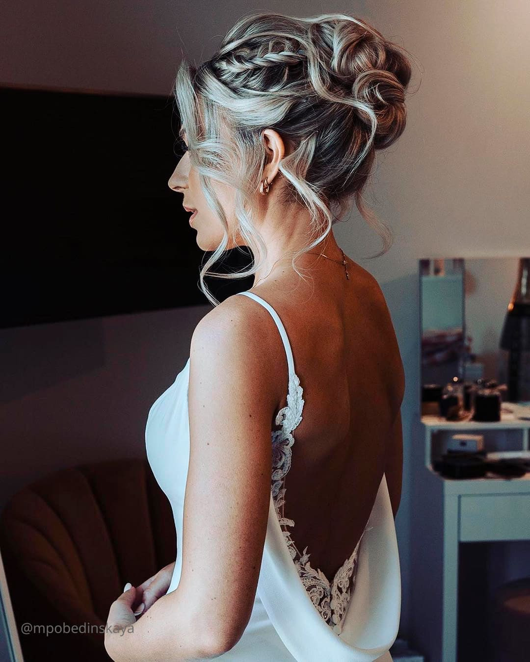 Edgy Ash Blonde Updo with Bangs — Bachelorette Hairstyles