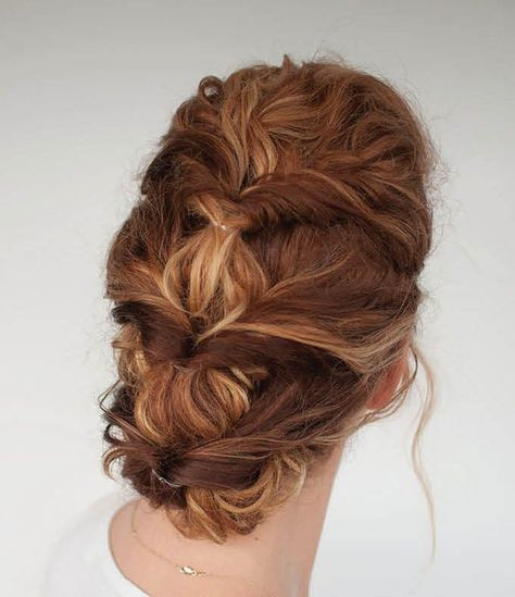 Chestnut Brown Intricate Braided Updo Chestnut Brown Intricate Braided Updo — Homecoming Updos