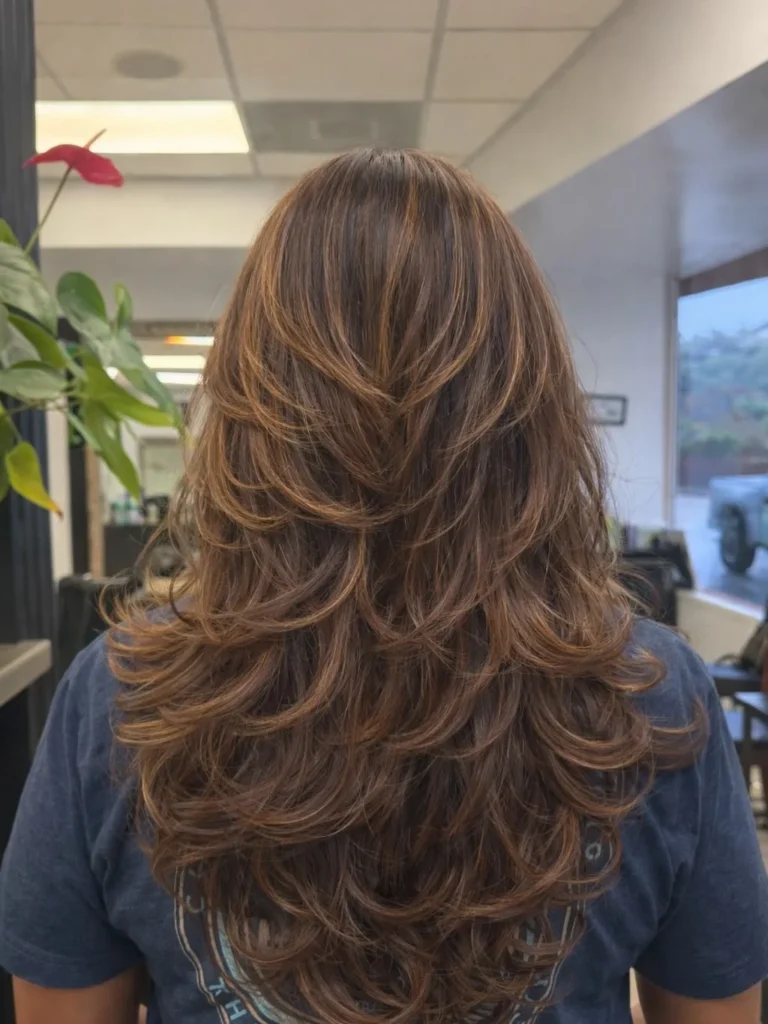 23 Butterfly Haircut Long Hair Styles for Soft Look - Blush Fizz
