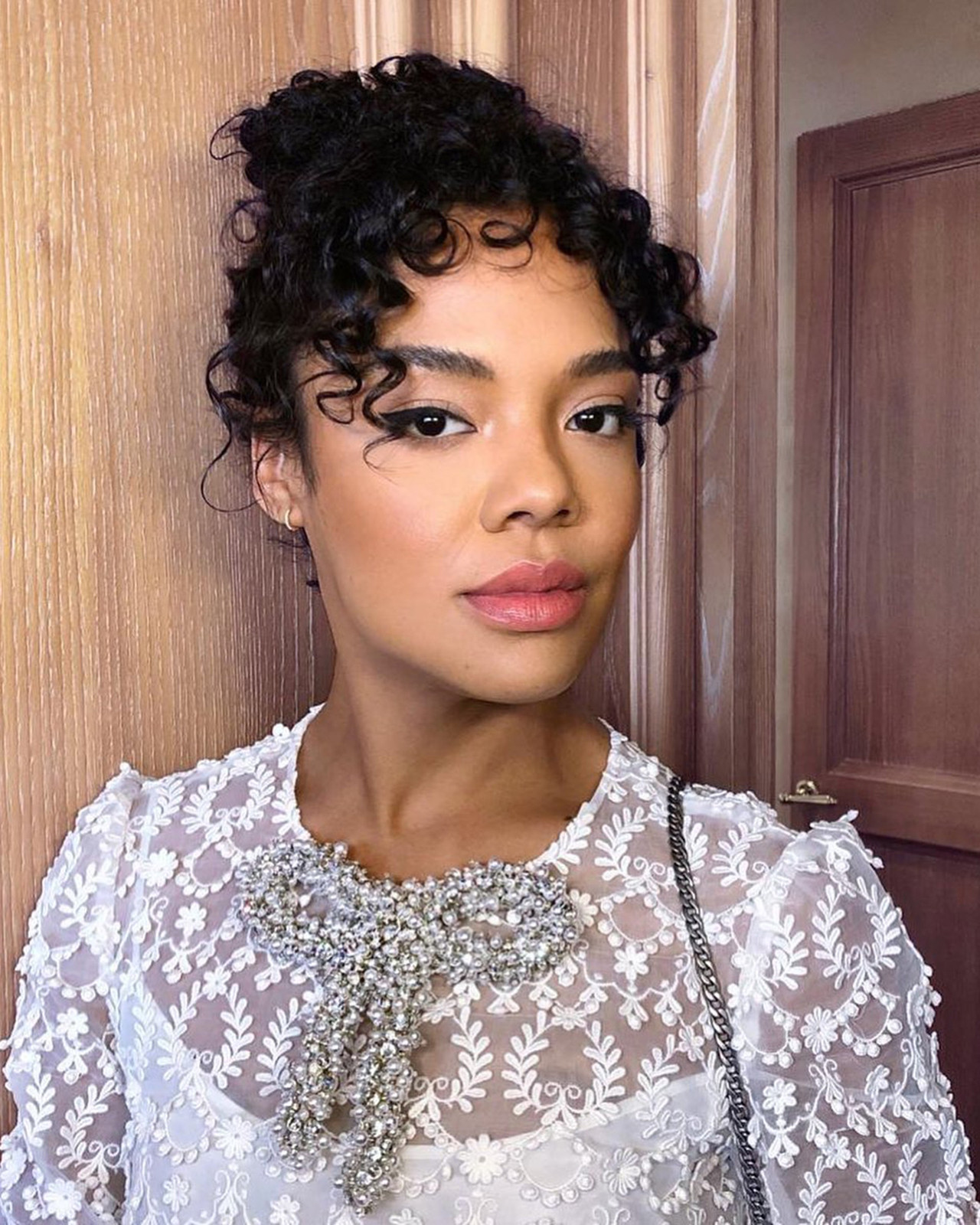 Romantic Updo with Wispy Bangs — Natural Hair Updo