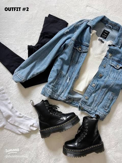 Casual Cool: Jadon Boots with Denim Jacket and Tank Top Casual Cool: Jadon Boots with Denim Jacket and Tank Top — Jadon Boots Outfits