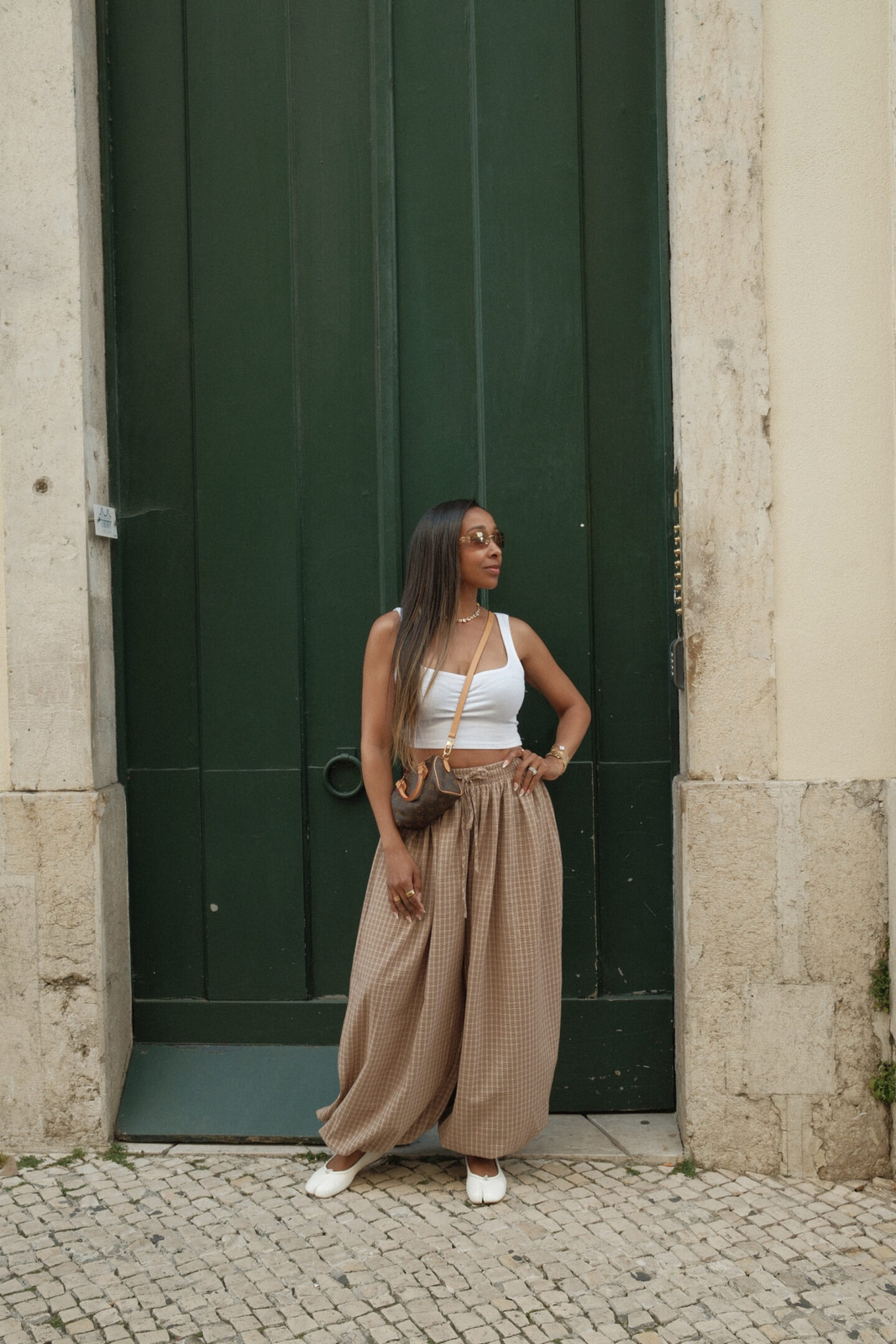 Patterned Gauze Pants for Travel Comfort — Portugal Outfits
