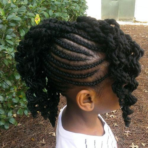 Cornrows with Chunky Twists Cornrows with Chunky Twists — Tween Hairstyles