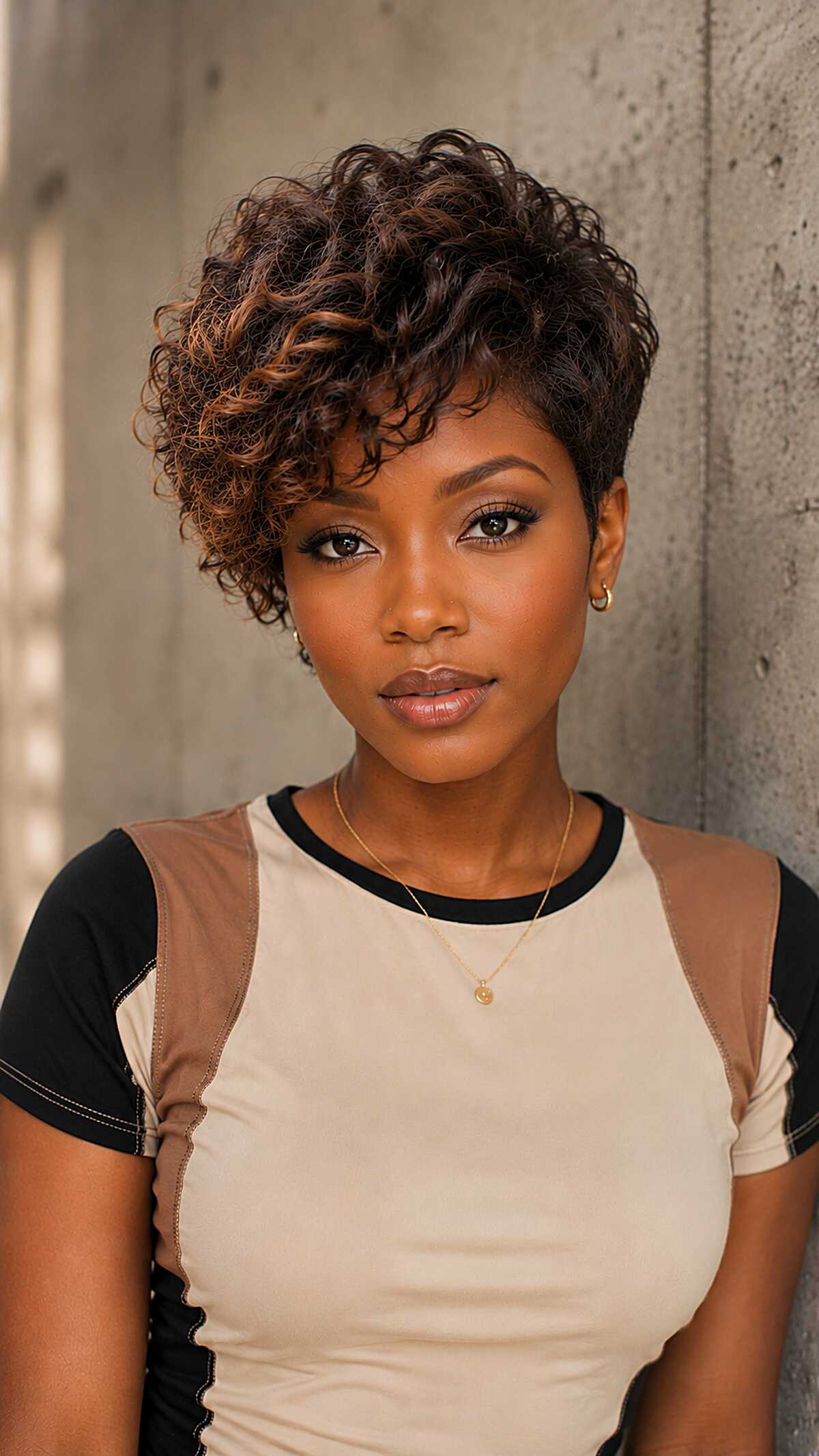 Textured Pixie With Extended Fringe Textured Pixie With Extended Fringe — Hairstyles for Black Women