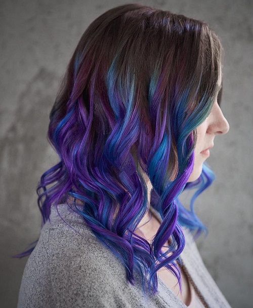 Purple And Blue Highlights Visual Idea Purple And Blue Highlights Visual Idea — Mermaid Hair