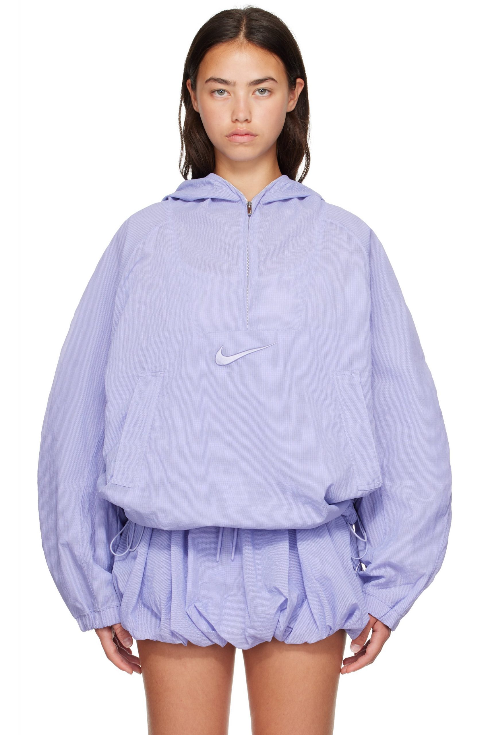Light Purple Nike Anorak Jacket and Voluminous Skirt — Nike Outfits