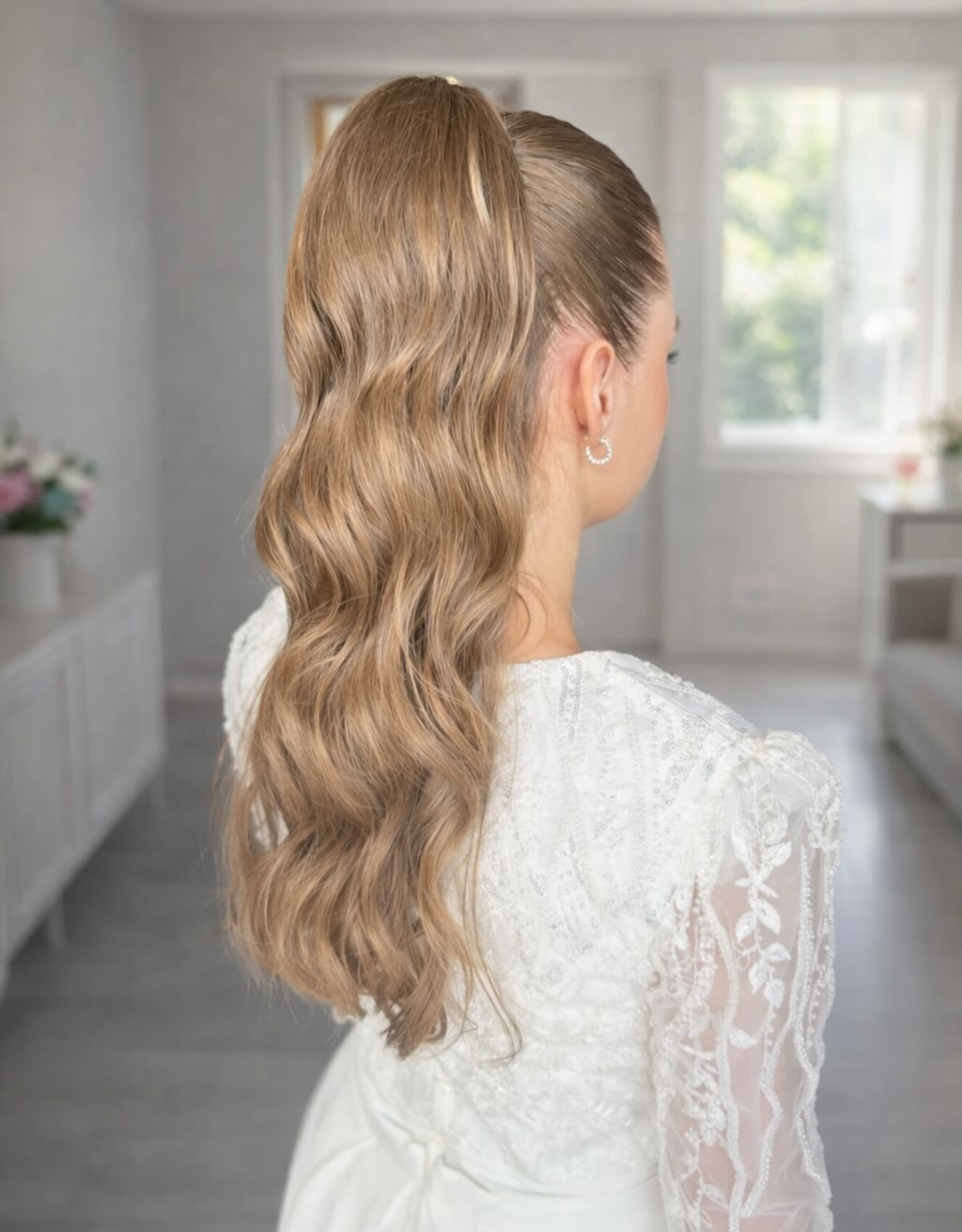 Sleek High Ponytail Wedding Hairstyle — Wedding Hairstyles for Long Hair