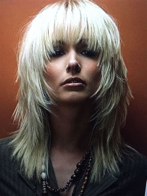 Platinum Mullet Shag With Fringe — Choppy Layers