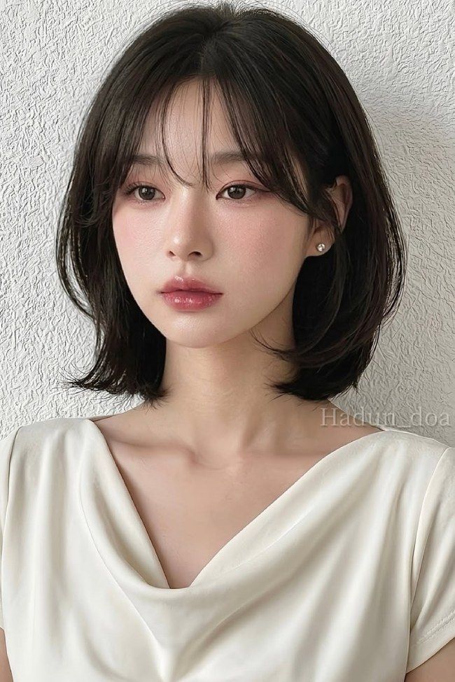 Korean Bob With Airy Bangs — Bob with Bangs