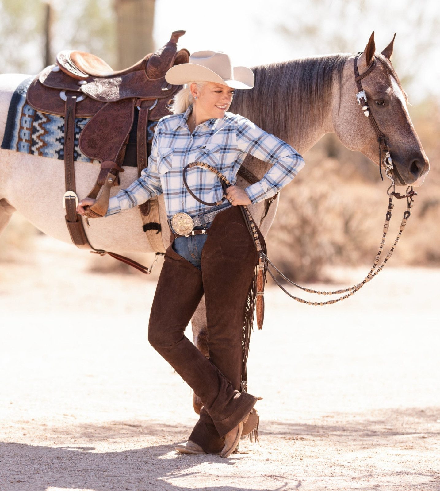 Suede Chaps and Plaid Shirt: The Quintessential Dude Ranch Uniform — Dude Ranch Outfits