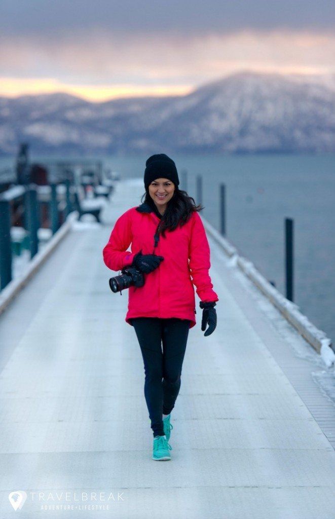 Bright Pink Jacket for a Winter Activity Pop of Color — Lake Tahoe Outfits