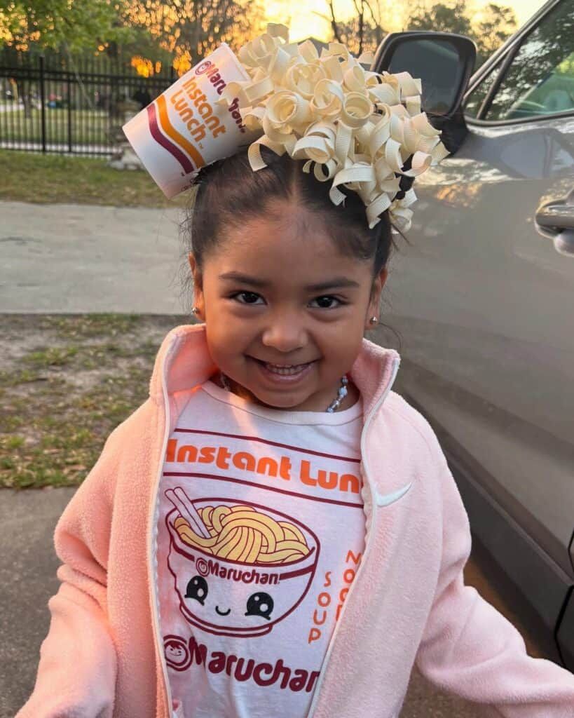 Ramen Cup Bun — Wacky Hair Day Ideas