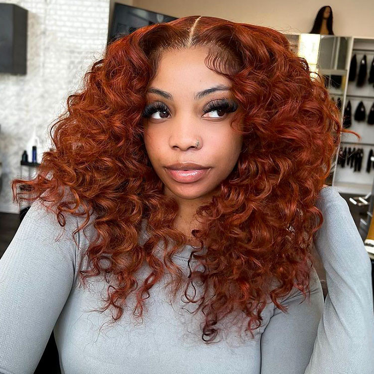 Rich Copper Curls Mid-Back Rich Copper Curls Mid-Back — Copper Hair on Black Women