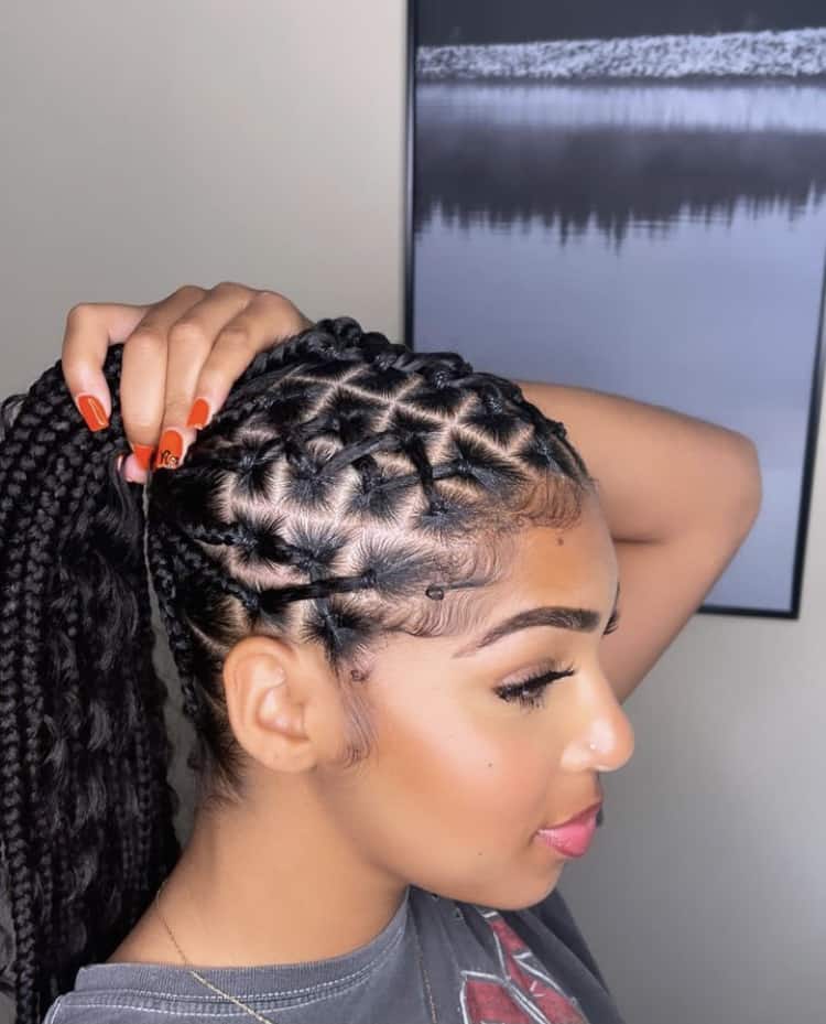 Detailed Criss Cross Scalp Pattern Detailed Criss Cross Scalp Pattern — Criss Cross Braids
