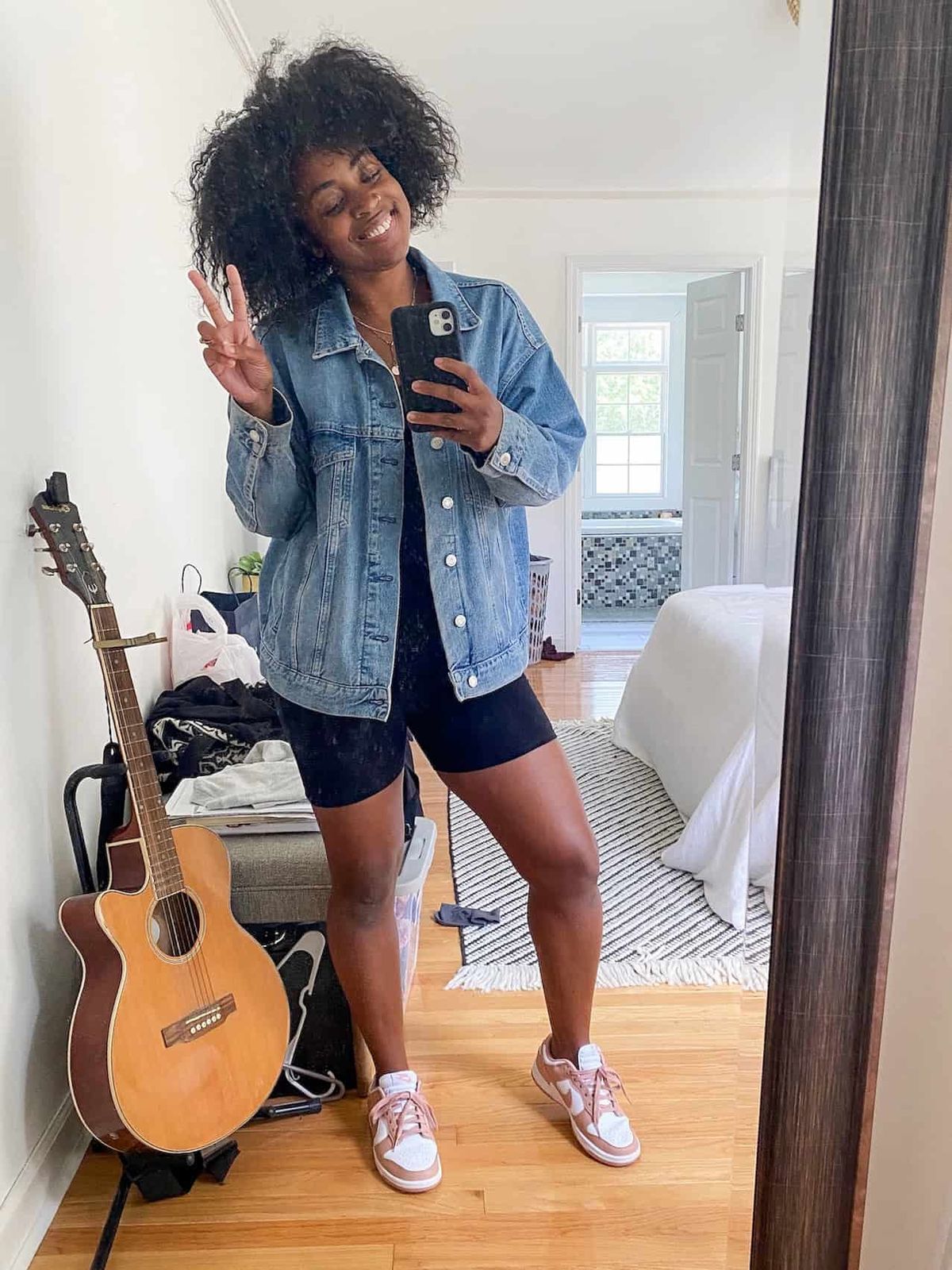 Oversized Denim Jacket for Casual Layering — Outfits for Mom Bod