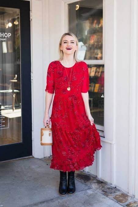 Black Midi Dress with Coat, Loafers, and Polka Dot Scarf — Midi Dress Outfits