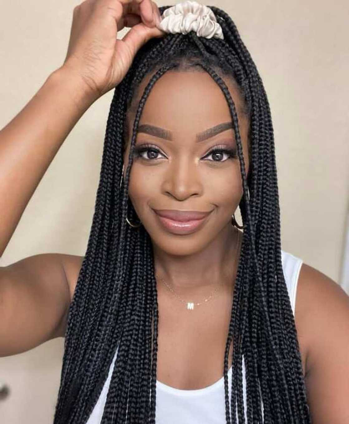 Neat Box Braids Half Up Neat Box Braids Half Up — Half Up Half Down for Black Hair