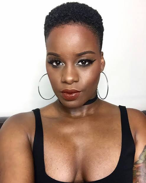 Bold Black Buzz Cut With Textured Coils — Big Chop Hairstyles