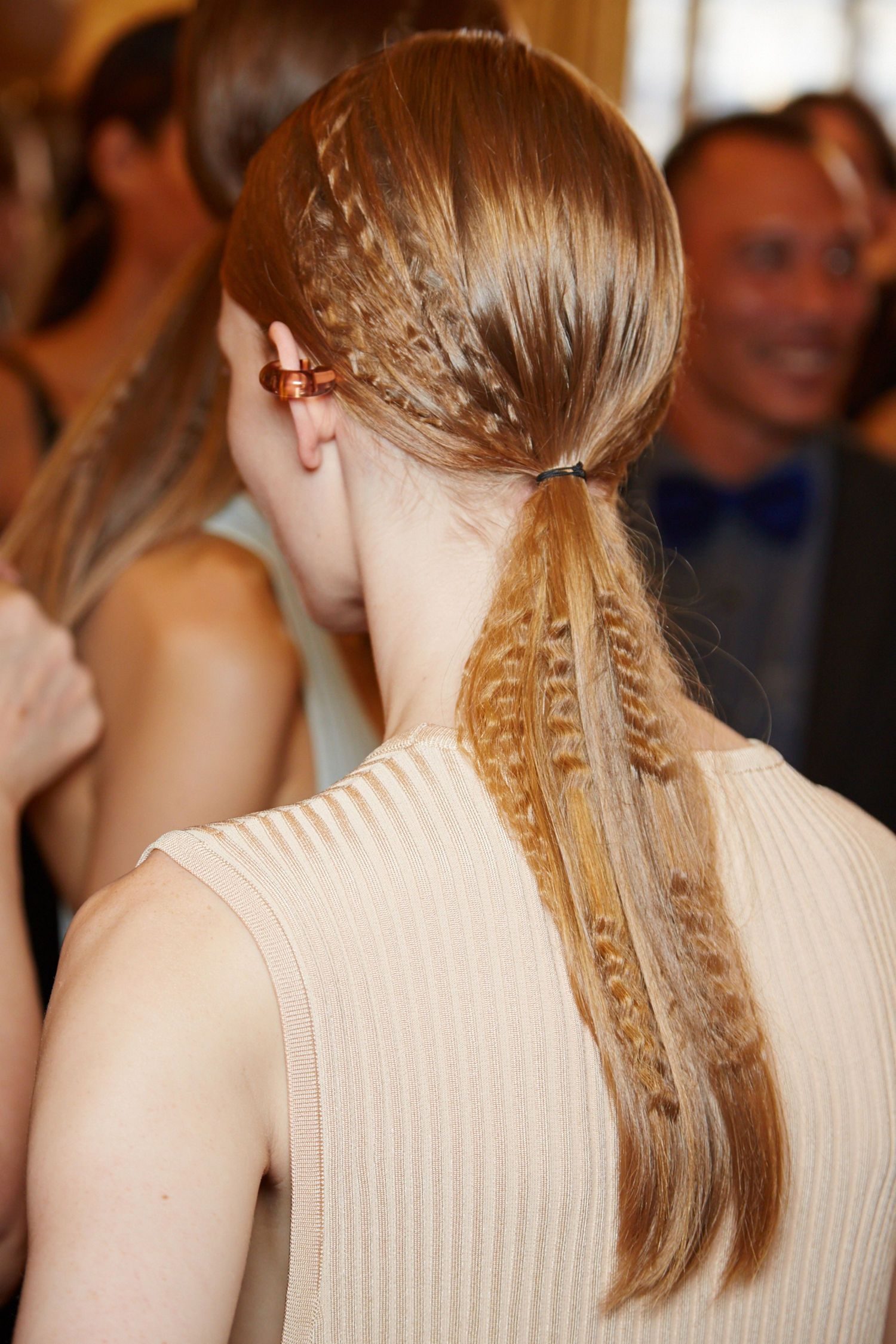 Crimped Ponytail with Braided Accent — Crimped Hair