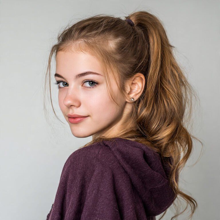 Visual Idea — Mid-Back Length Visual Idea — Mid-Back Length — Haircuts for Teenage Girls